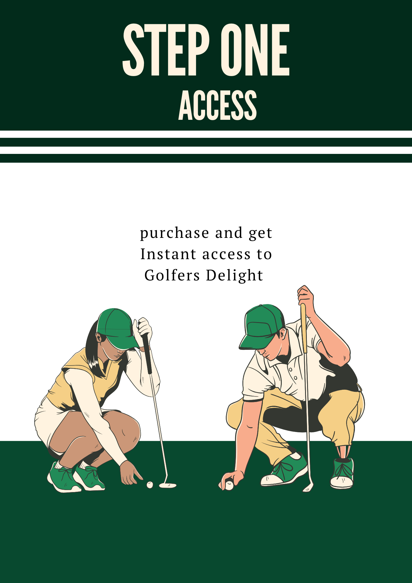 Green Illustrative Golf Course Flyer