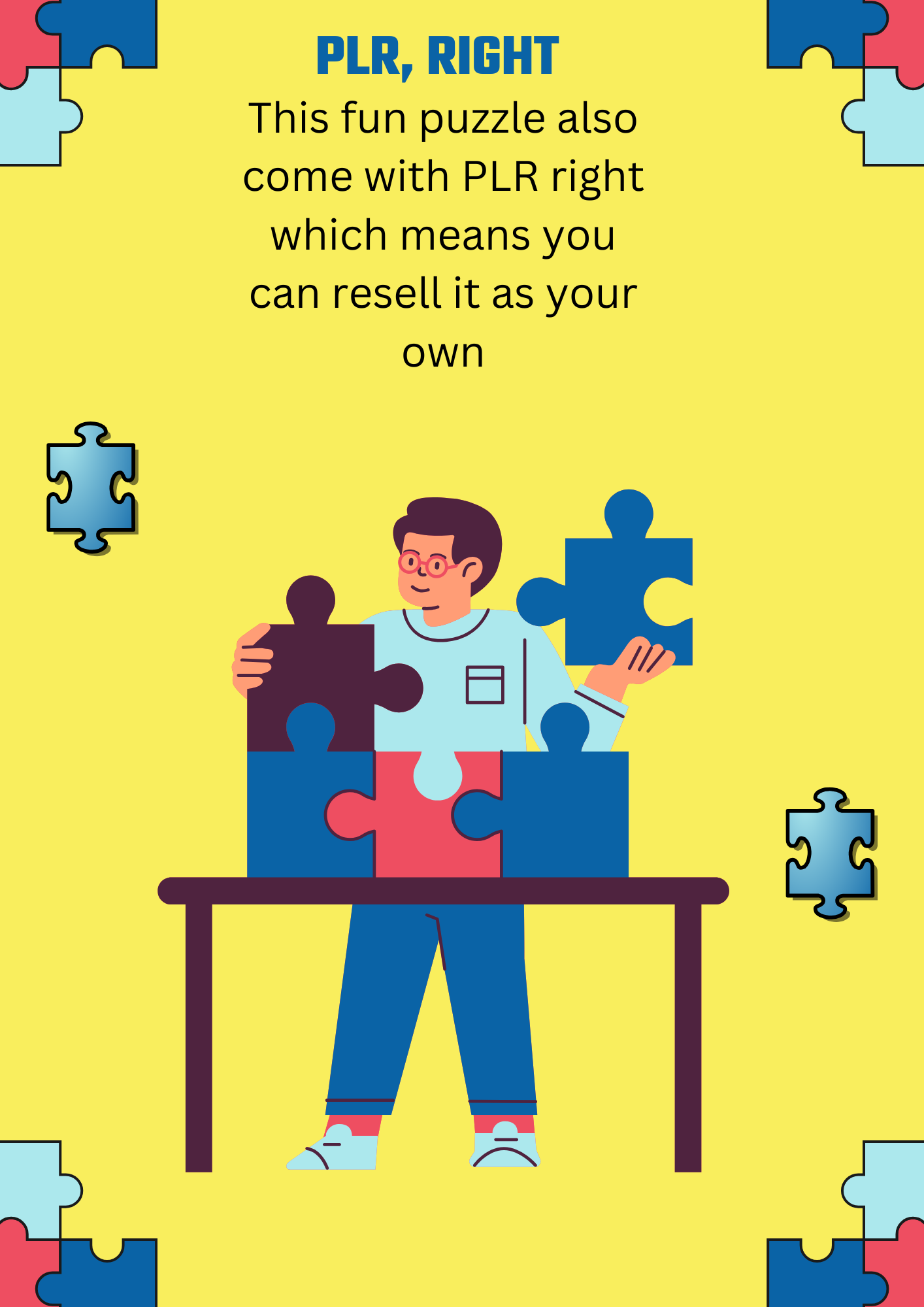 Yellow Blue Simple Crossword Puzzle Day Flyer-3 Yellow Blue Simple Crossword Puzzle Day Flyer-3